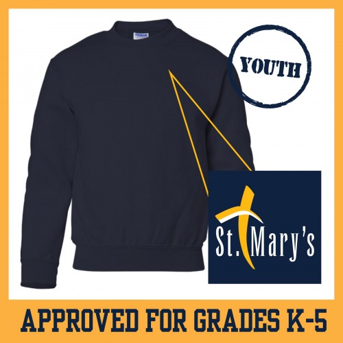 Gildan Heavy Blend Crewneck Sweatshirt - Youth (Navy)